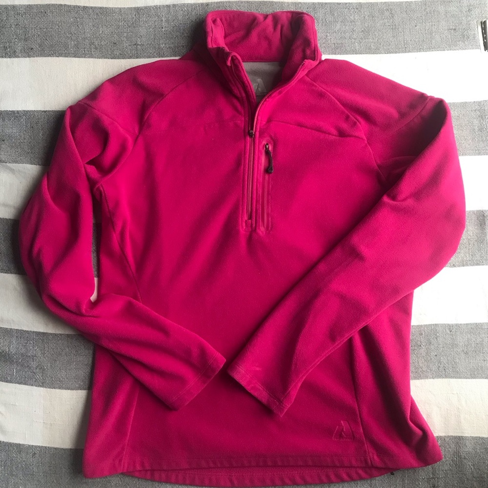 Eddie Bauer First Ascent Quarter Zip Pink Fleece